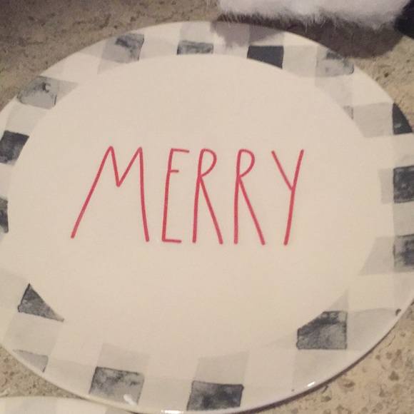 LAST SET: Rae Dunn “Cheer, Joy, Peace & Merry”ceramic plates - Picture 2 of 8